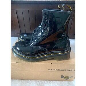 Dr Martens patent boots